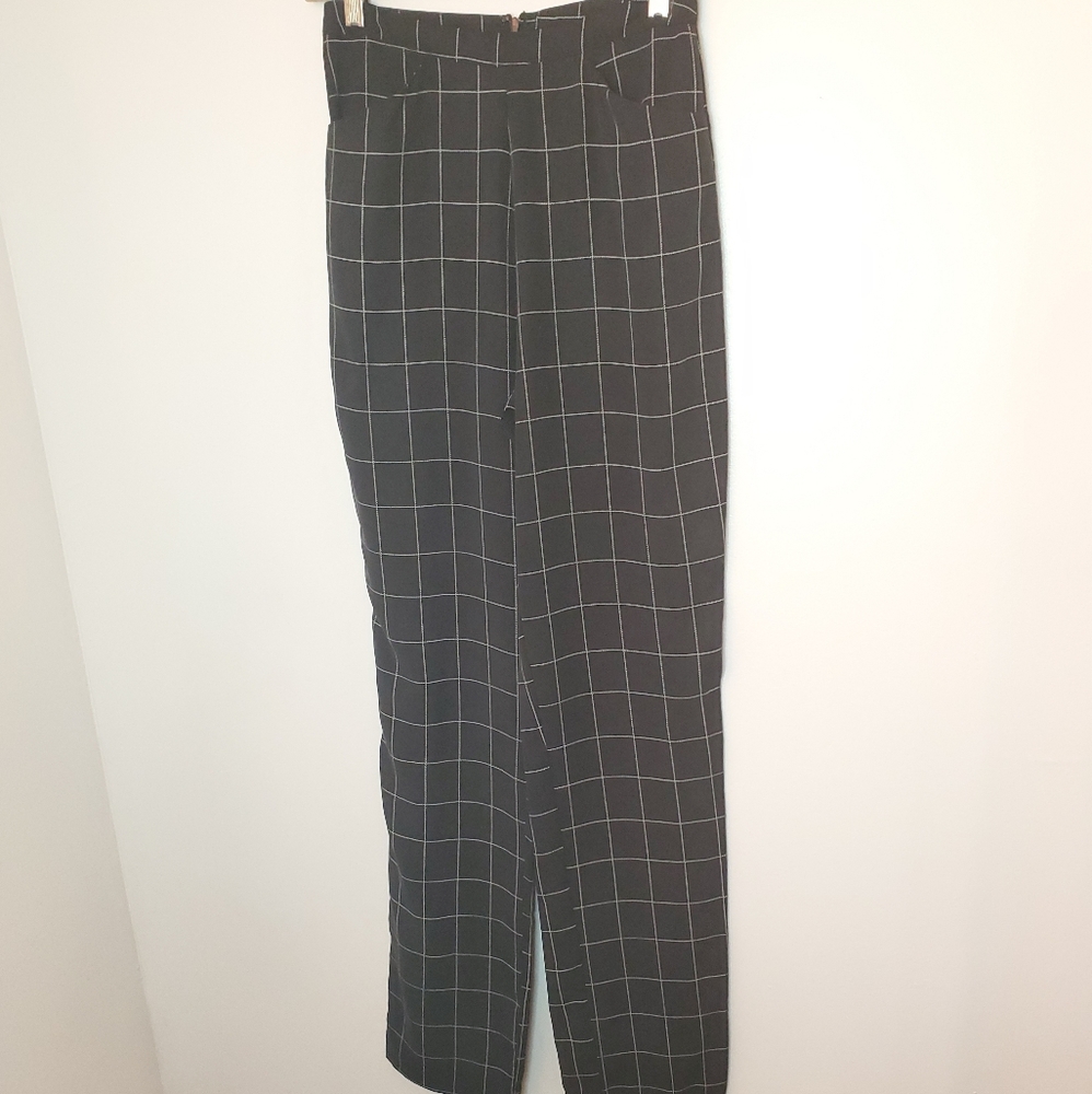 Reformation Windowpane High Rise Tencel Pants XS